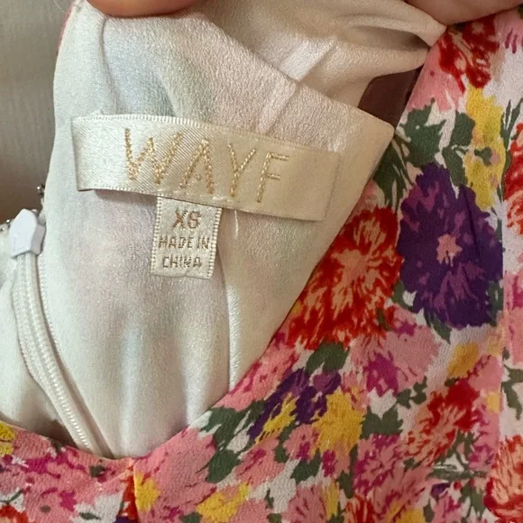 Wayf Pink and Purple Floral Tiered Ruffle dress - Picture 5 of 8